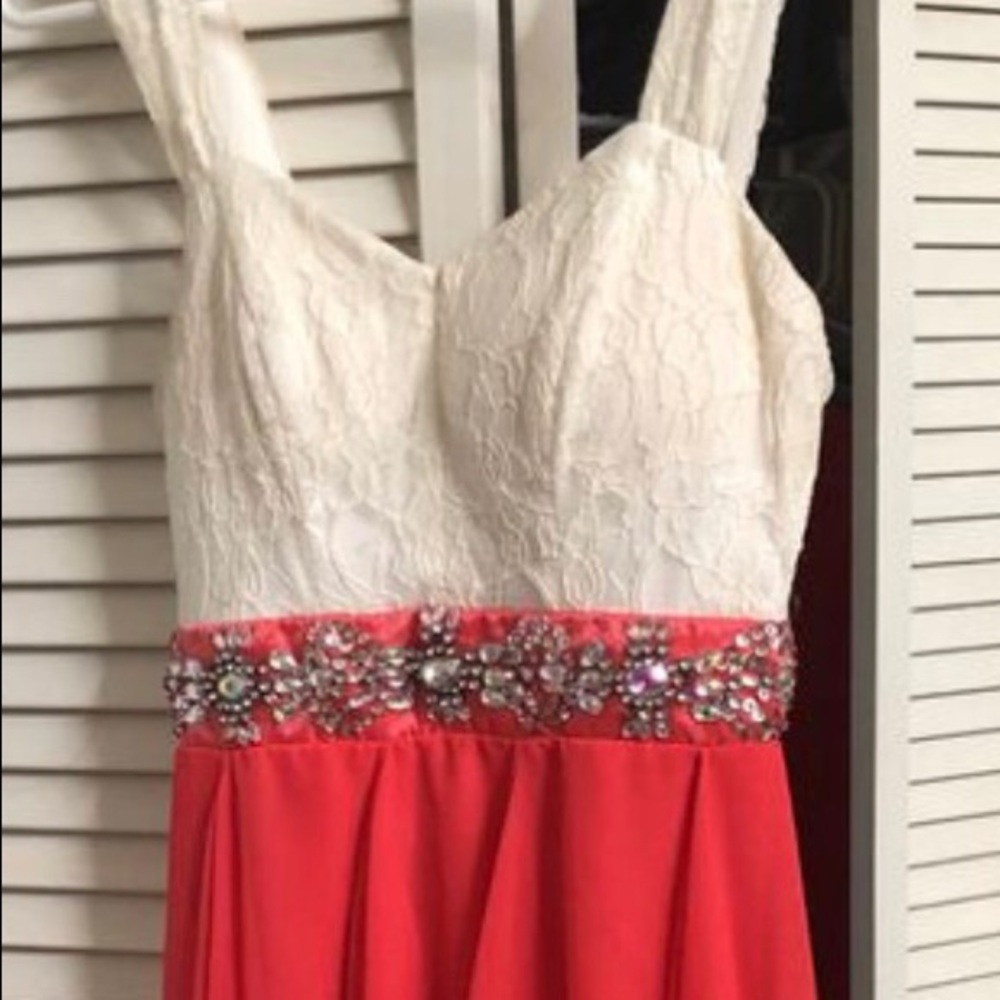 Coral dress, worn once for spring dance